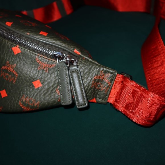 NEW MCM Skyoptic Visetos Small Fursten Belt Bag Diamond Cognac - Picture 9 of 10